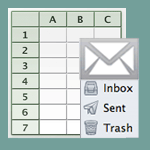 photo of data sheet & email icon